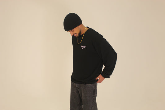 Vinyl Logo Oversized Long Sleeve Tee