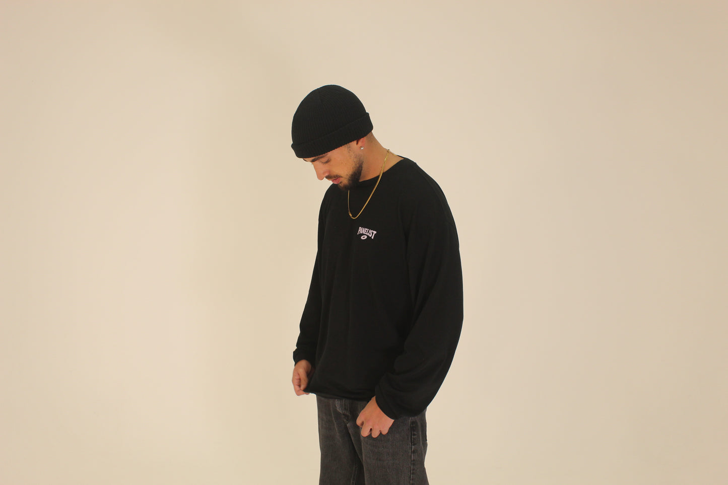 Vinyl Logo Oversized Long Sleeve Tee