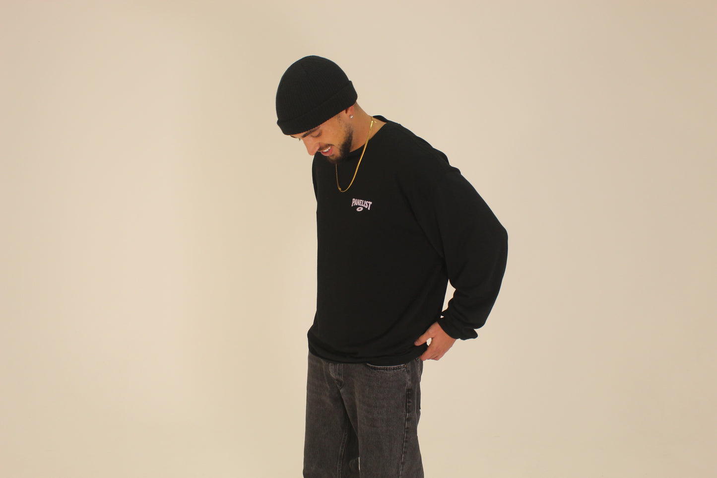 Vinyl Logo Oversized Long Sleeve Tee
